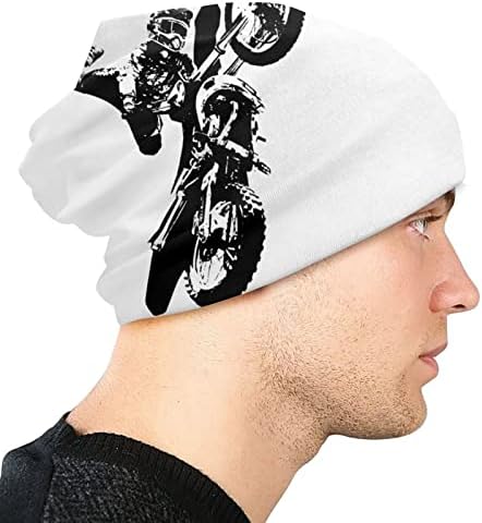 Nıqqzıt Motokros Kir Bisiklet Bere Şapka için Erkek/Kadın Hımbıl Bere Kayak Kafatası Kap Kış İnce Streç Akrilik Örgü Şapka