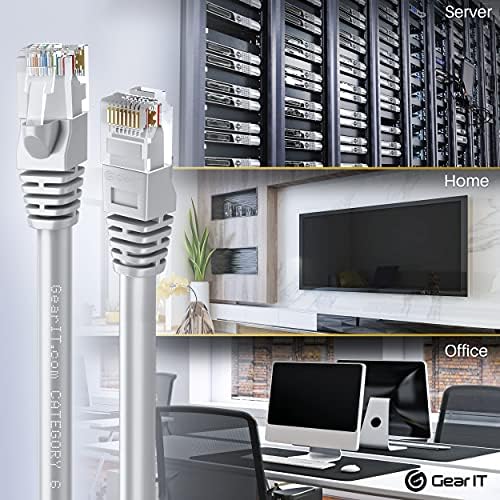 GearİT Cat 6 Ethernet Kablosu 10 ft (10'lu Paket) - Cat6 Yama Kablosu, Cat 6 Yama Kablosu, Cat6 Kablosu, Cat 6 Kablosu, Cat6