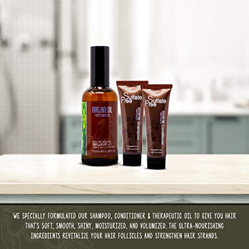 Şampuan ve Saç Kremi Seti ile Nuspa Argan Yağı - Renk Güvenli Tedavi, UV Koruması, Kuru, Hasarlı, Kıvırcık, İnce Saçlar için