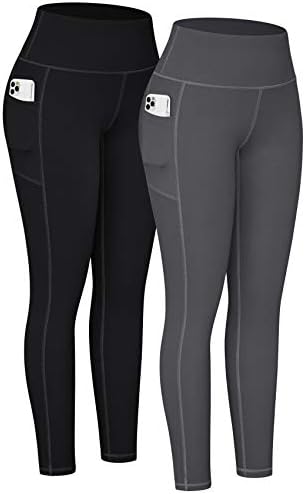 TOREEL Tayt Cepler ile Yoga Pantolon Kadınlar için Yüksek Belli Egzersiz Tayt Kadınlar için Karın Kontrol egzersiz pantolonları