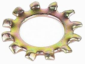 Kilit Rondelaları İç Dış Dişler Kilit Rondelaları M3~M12 Karbon Çelik Renk Çinko Kaplama Conta (Renk: Dış Diş, İç Çap : M8)