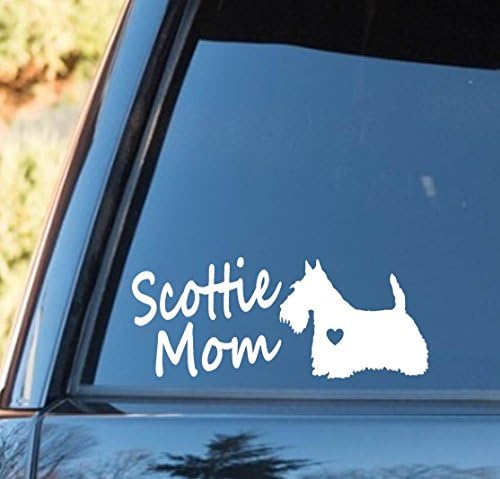 Bluegrass Çıkartmaları E1057 Scottie Anne İskoç Terrier Köpek Çıkartması Sticker 8 İnç x 3.25 İnç