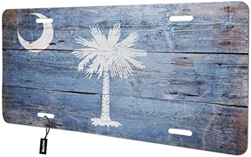 Beabes Güney Carolina Eyalet Bayrağı Ön Plaka Kapak, kaba Kurulu Retro Vintage Stil Dekoratif Plakalar için Araba, alüminyum