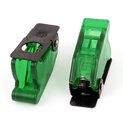 Uxcell a15011200ux0476 Su Geçirmez Yeşil Plastik Kapak Güvenlik Kapak Cap Guard için 12mm Geçiş Anahtarı, 2 Parça