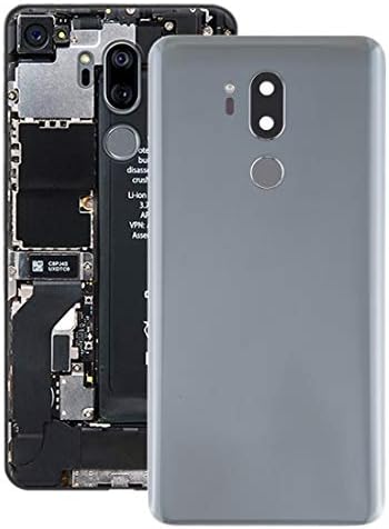 Fulvit için Pil arka Kapak ile Kamera Lens ve Parmak İzi Sensörü için LG G7 ThinQ / G710 / G710EM / G710PM / G710VMP (Renk: Gümüş)