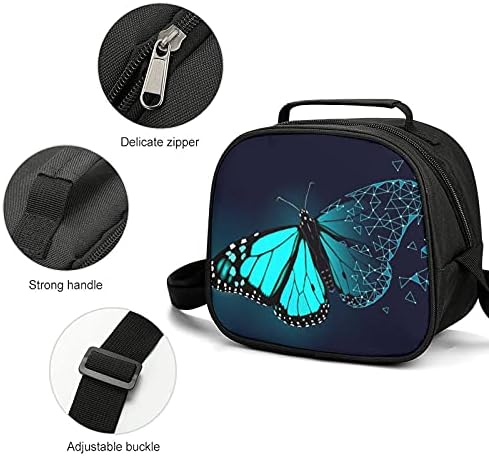 Yalıtımlı öğle yemeği çantası kelebek öğle yemeği kutusu taşınabilir okul seyahat piknik kamp için
