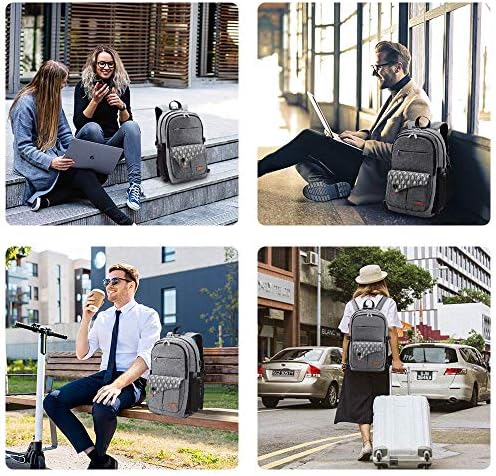 Lekesky Laptop Sırt Çantası için Kadın Anti-hırsızlık Dizüstü seyahat sırt çantası 15.6 İnç USB Şarj Portu ve Kilit ile Koleji