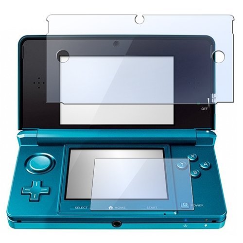 Nintendo 3DS ile Uyumlu eForCity® 2in1 Şeffaf LCD Ekran Koruyucu Kapak