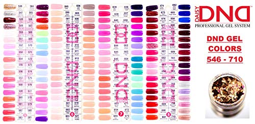 Daisy DND Koleksiyonu Tırnak Renk Örnekleri 5-8, Jel Cila Renkleri (Bonus Tarafı Parıltılı) Renk Örneği Paleti Görüntüleme Araçları