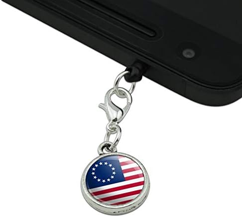 Betsy Ross 1776 Amerikan bayrağı cep telefonu kulaklık jakı çekicilik iPhone iPod Galaxy uyuyor