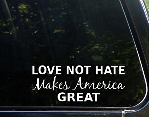 Aşk Nefret Değil Amerika'yı Harika Yapar-8-3/4 x 3-1/2 - Pencereler, Arabalar, Kamyonlar, Dizüstü Bilgisayarlar Vb.Için Vinil