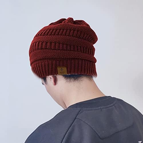 fublousRR5u örme şapkalar Son Derece Rahat Sıcak Tutmak için Sıkı Günlük Kelepçeli Kış Şapka Arkadaş