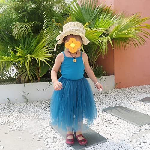 SOBOWO Toddler Bebek Kız Tül Elbise Kolsuz Bebek Tutu Prenses Parti Photoshoot Elbiseler 12 M-5 T
