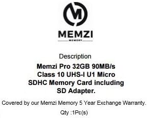 MEMZİ PRO 32 GB Sınıf 10 90 MB/s Micro SDHC Hafıza Kartı SD Adaptörü ile Motorola Moto E, X veya Z Serisi Cep Telefonları