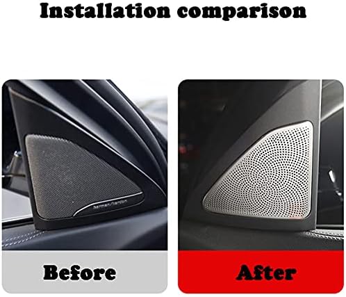 ASHDelk Paslanmaz Çelik Araba Kapı A-Pillar Hoparlör Ses Çerçeve Boynuz Kapak Dekorasyon Trim Sticker İç 2 adet, BMW X6 G06 2020
