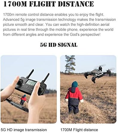 Yetişkinler için 4K HD Kameralı GYZLZZB GPS Uzaktan Kumandalı Drone, 5G Görüntü Aktarımı, 14 Dakika Uçuş Süresi, 1700 Metre Uzaktan