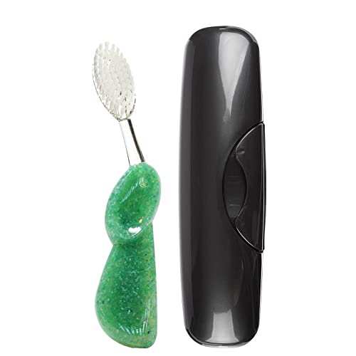 YARIÇAPI Diş Fırçası Büyük Fırça ile Değiştirilebilir Fırça Kafası BPA Ücretsiz ADA Kabul - Sol El - Soda Pop Fırça ile Siyah