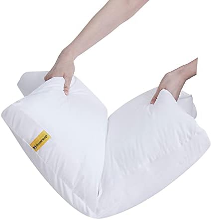 Howsheep Aşağı Alternatif Yumuşak Yastık Kraliçe Boyutu 1 Paket, 2 in 1 Pamuk Yüzey Destekleyici Yatak Yastık Uyku için Fermuarlı,