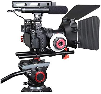 YELANGU C500 CH4 kamera kafesi ile Mat Kutu ve Takip Odak, Kırmızı Trim