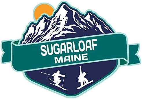 Sugarloaf Maine Kayak Maceraları Hatıra 2 İnç Vinil Decal Sticker Kurulu Tasarım