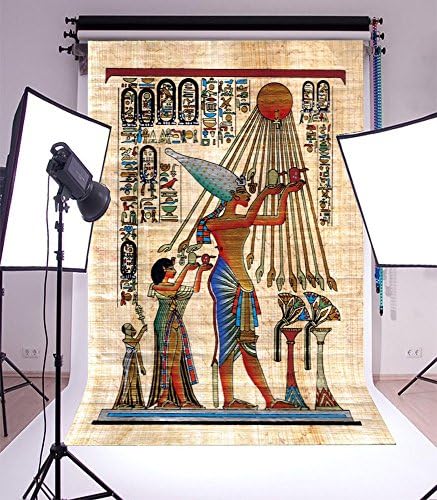 Leowefowa 3X5FT Vinil Fotoğraf Zemin duvar tablosu Mezar Dekorasyon Antik Mısır Tanrıları ve Hiyeroglifler Oyma Sanat Tarihi