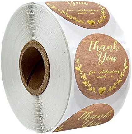 WANGFUFU 1 İnç teşekkür ederim çıkartmalar yuvarlak mühür etiketleri düğün zarf etiket bronzlaştırıcı