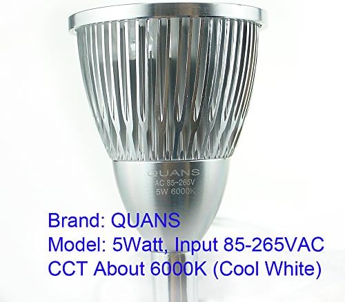 QUANS 5 W 5x1 W Soğuk Beyaz 19.68 inç Kelepçe Klip Gooseneck Yüksek Güç LED Masa Masa ışık Lambası Ultra Parlak Gümüş (Gümüş
