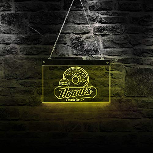Klasik tarzı Donuts akrilik ışık kurulu LED İş Görüntüler için açık Burcu Donut Parti duvar Posteri için soğuk ışık-50x28 cm