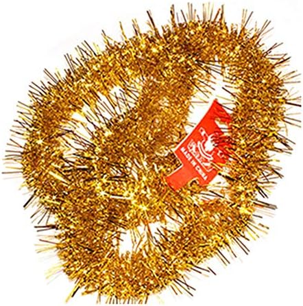 Colorido 3 Pcs 2 m Uzun Tinsel Çelenk Noel Ağacı Parlak Asılı Metalik Folyo Süs Düğün Parti Metalik Folyo Şerit Süslemeleri Altın