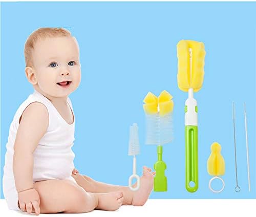 2 Adet 6-in-1 Şişe Fırçası Temizleyici seti, Bardak Spor Şişesi Bebek Şişesi ve Daha Fazlası için Temizleme Fırçası Seti
