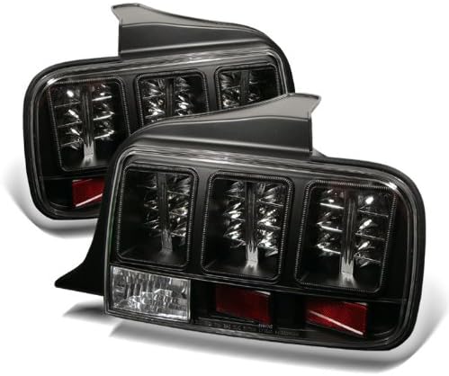 Ford Mustang 05-09 için Satış sonrası Yedek Euro LED Stil Kuyruk Lambası - Siyah Şeffaf