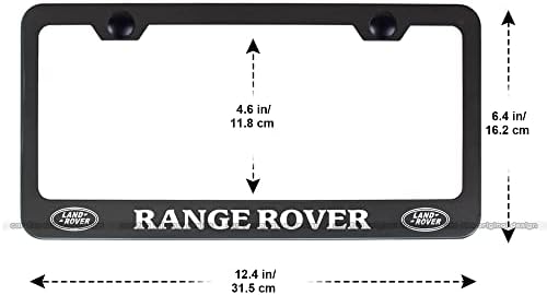 2 adet fit Range Rover Plaka Çerçevesi, ABD Kanada Metal Plaka Tutucu Standartlarına uygun (fit Siyah R-Ange Rover Çerçeve)