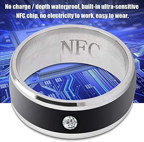 ASHATA Evrensel Akıllı NFC Yüzükler Cep Telefonu için, Akıllı Yüzük Çok Fonksiyonlu Sihirli Giyilebilir Cihaz, akıllı NFC Su