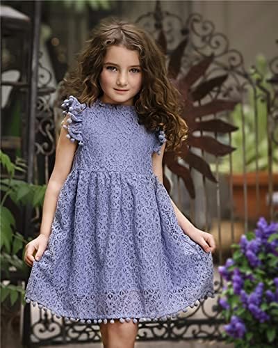 2Bunnies Kız Vintage Dantel Boho Parti Prenses Çiçek Kız Elbise