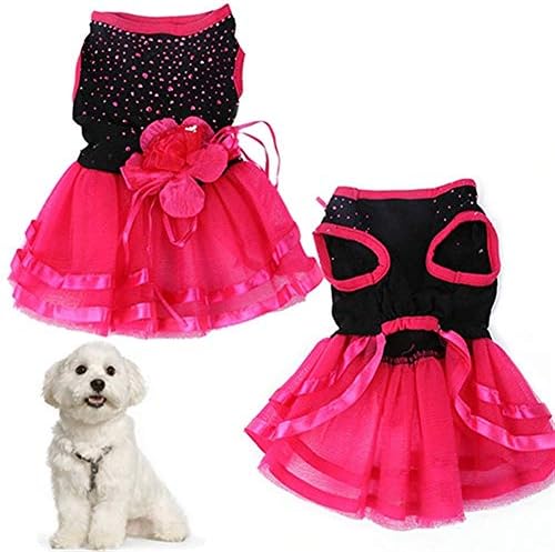 Yliping Pet Köpek Gül Çiçek Renk Gazlı Bez Elbise Etek Köpek Prenses Giyim Giyim