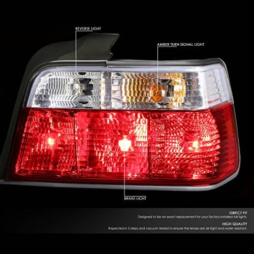 BMW E36 3-Series 4Dr Çifti ile uyumlu Füme Lens Kırmızı Arka Fren + Sinyal Kuyruk ışık