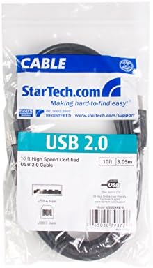 StarTech.com 10 ft USB 2.0 Sertifikalı A'dan B'ye Kablo-M / M-10ft tip a'dan b'ye USB Kablosu-10ft a'dan b'ye USB 2.0 Kablosu