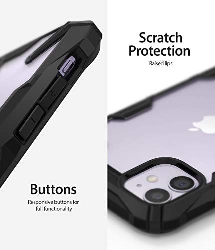 Ringke Fusion-X iPhone 11 Kılıfı ile Uyumlu, Kenar Koruma Tasarımı Çizilmeye Dayanıklı Kılıf Kapağı-Siyah