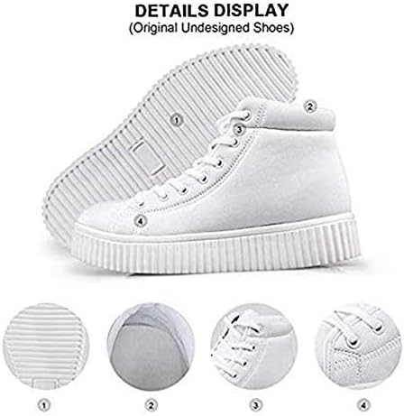 Owaheson Komik Ayak Yan X-ray Kama Sneakers Kadınlar için Moda Yüksek Top Ayakkabı Rahat Platformu Ayak Bileği Gençler Kızlar