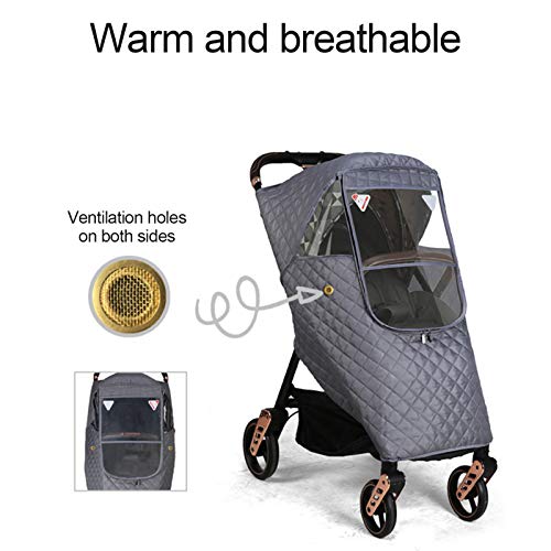 Kış Bebek Arabası Kapağı, Kışın Sıcak Tutmak için Evrensel Bebek Arabası Ön Cam yağmur Kılıfı, Bebek Seyahat Hava Kalkanı Puset