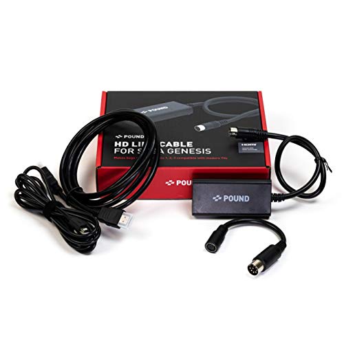 Pound HD Bağlantı Kablosu Sega Genesis ile Uyumlu - RGB Görüntü Kalitesine sahip HDMI Kablosu, 720p Çözünürlük ve Artırılmış