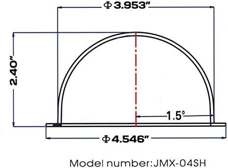 JMX 4 İnç Akrilik Kapalı / Açık CCTV Genişletilmiş Net Kamera Kubbe Kapağı Güvenlik Kamera Muhafazası