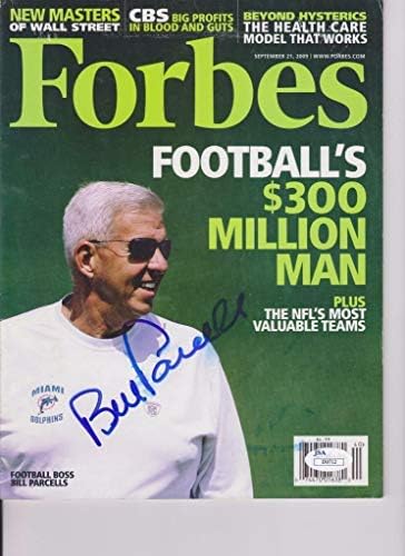 BİLL PARCELL İmzalı 2009 Forbes Dergisi JSA İ50712-İmzalı NFL Dergileri
