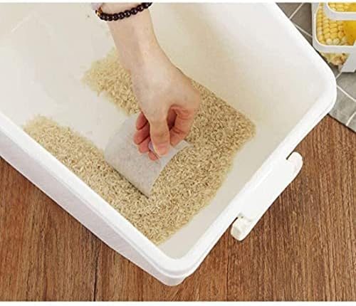 Tahıl kutusu Pirinç Saklama Kabı 15 kg, Pirinç Kabı Büyük Pirinç Kabı Saklama Kabı Kapaklı ve Ölçüm Kablı Pirinç Saklama Kabı