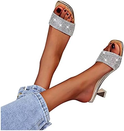 Cikyoo Sandalet Kadınlar için Rahat Yaz, tıknaz Topuk platform sandaletler Burnu açık Şık Sandalet Seksi Strappy Sandalet Kadınlar