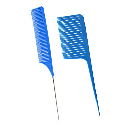 Colcolo 2 Parça Dokuma Vurgulayarak Saç Tarak Salon Boyama Saç Combs Araçları Mavi