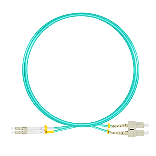 LC-LC Fiber Yama Kablosu 0.5 m (1.6 ft) OM3 Çok Modlu Dubleks-50 / 125µm Fiber Optik Yama Kabloları-10G MMF LSZH 850 / 1300nm-RamboCables