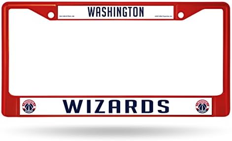 NBA Rıco Industrıes Standart Krom Plaka Çerçevesi, Washington Wizards-Kırmızı