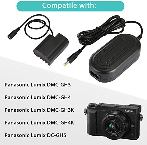 SınFoxeon DMW-DCC12 DMW-AC8 Kamera AC Güç Adaptörü Panasonic Lumix için Panasonic BLF-19 Pil Değiştirin DMC-GH3, DMC-GH4, DMC-GH3K,