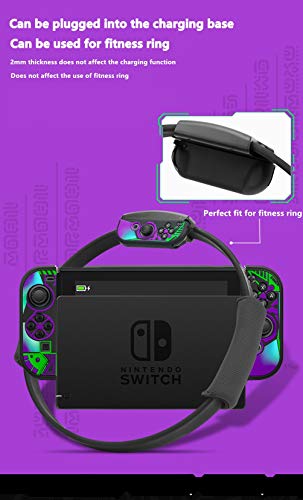 Yüksek Çözünürlüklü Temperli Film de Dahil Olmak Üzere Nintendo Switch için DAZZLEDD Mecha Tema Mor Koruyucu Kılıf